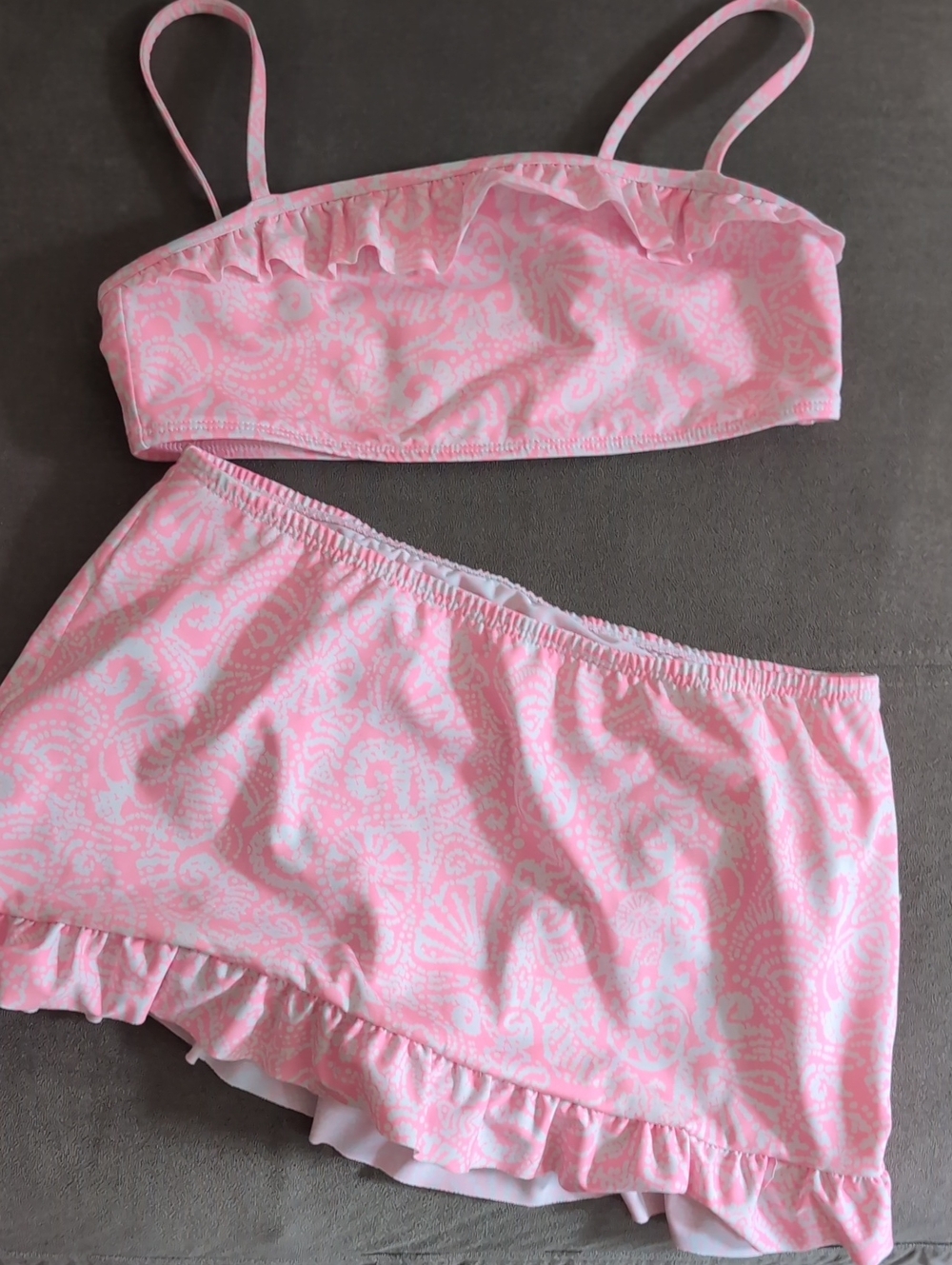 Lilly Pulitzer Pink Paisley Ruffle Two-Piece Swim Set